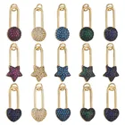 Juya DIY роскошные круглые сердца звезда Скрепка зажим для денег подвески для ручной работы модный дизайнер кулон ювелирные изделия принадлежности