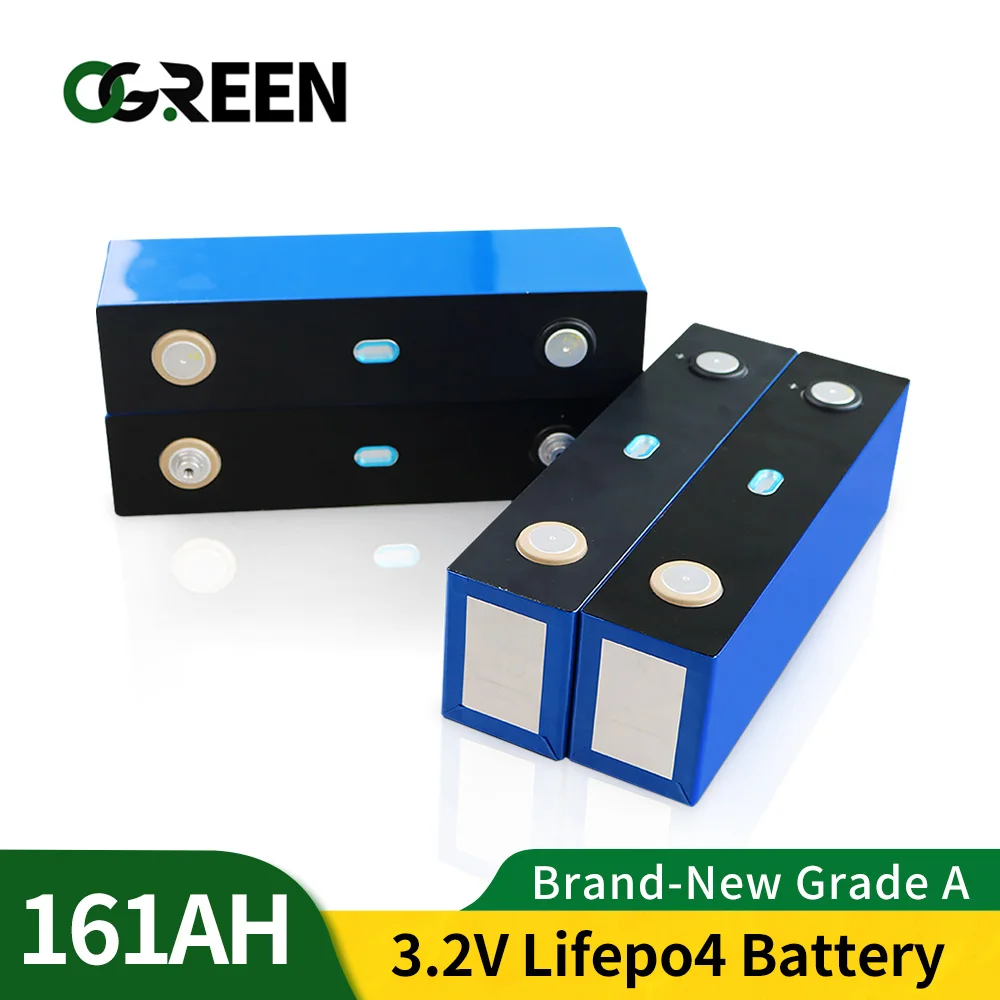 

161AH новый класс Lifepo4 ячейки 8 шт. 3,2 V бренд 12V 24V DIY перезаряжаемые батарея пакет ЕС США налогов бесплатно с шинами