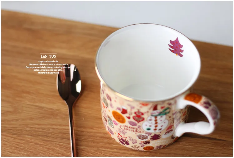 Рождественская кружка с скандинавской иллюстрацией изысканный подарок чашка