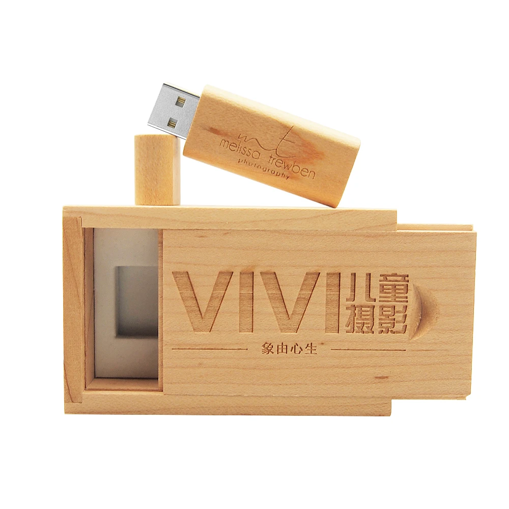 Деревянный флеш-диск USB 2 0 4 ГБ 8 16 32 64 128 коробка для свадебных подарков-накопитель