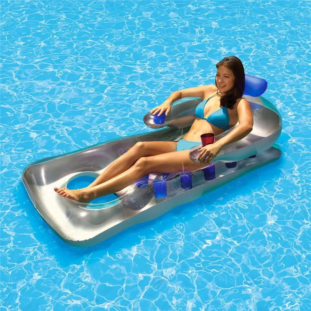 

Floating Bed Pool Float Water Hammock Recliner Inflatable Swim Mattress Sea Pool Party Toy Lounge Bed Swimming Pool Accessories