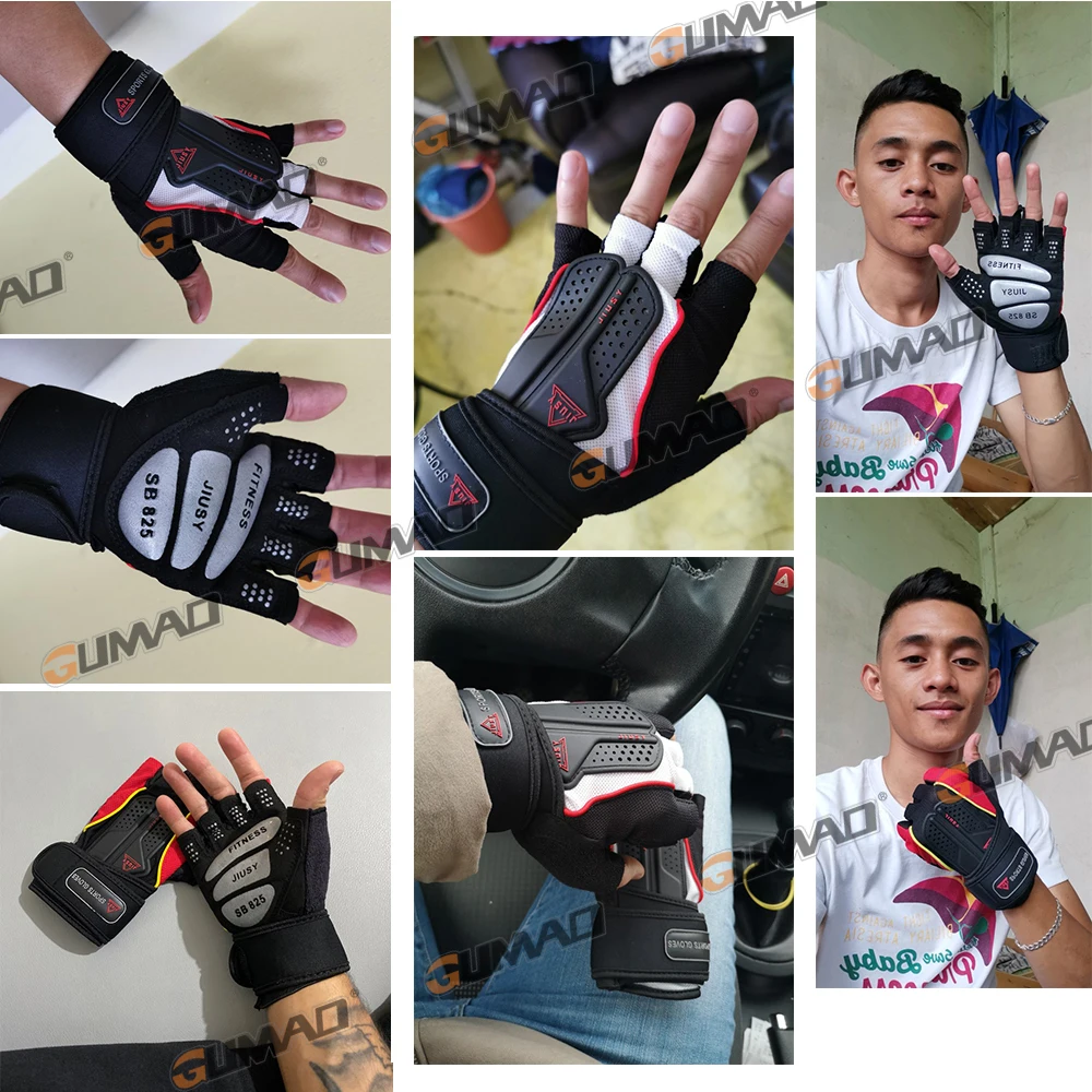 Спортивные перчатки для фитнеса Гантели Велоперчатки без пальцев велосипеда