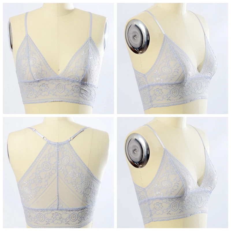 

Wholesale 6pcs Prepack 2S2M2L YL-5394 Leto Intimates Chantilly Lace Long Line Bralette