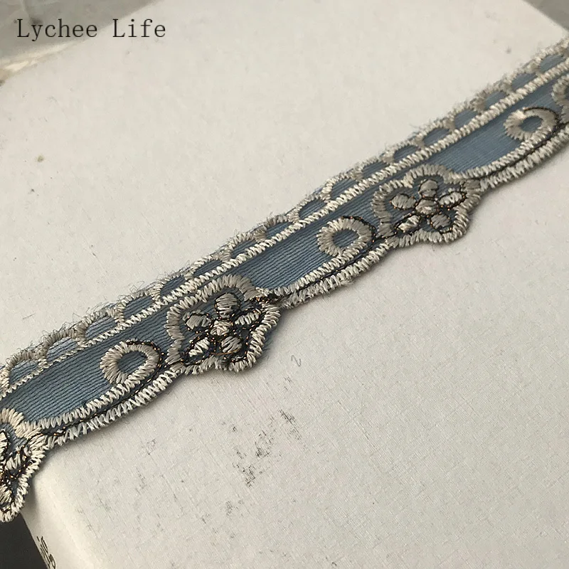 1 м кружевная лента для штор стола одежды украшения дома тесьма вышивка цветок