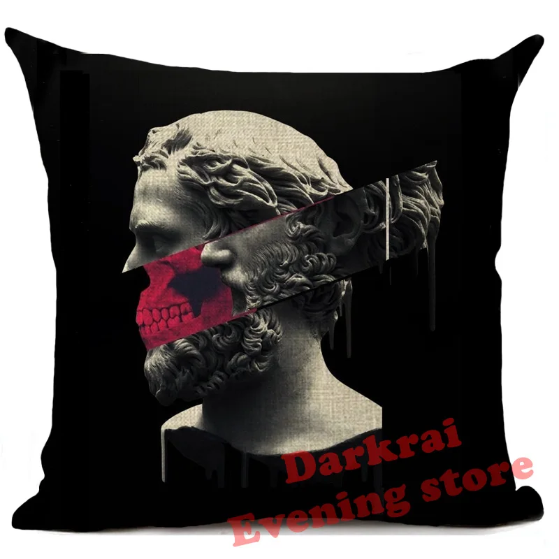 Cushion Cover Art Sculpture David Linen Pillow Home Decoration Throw Pillows Car Sofa Decorative Pillowcase | Дом и сад