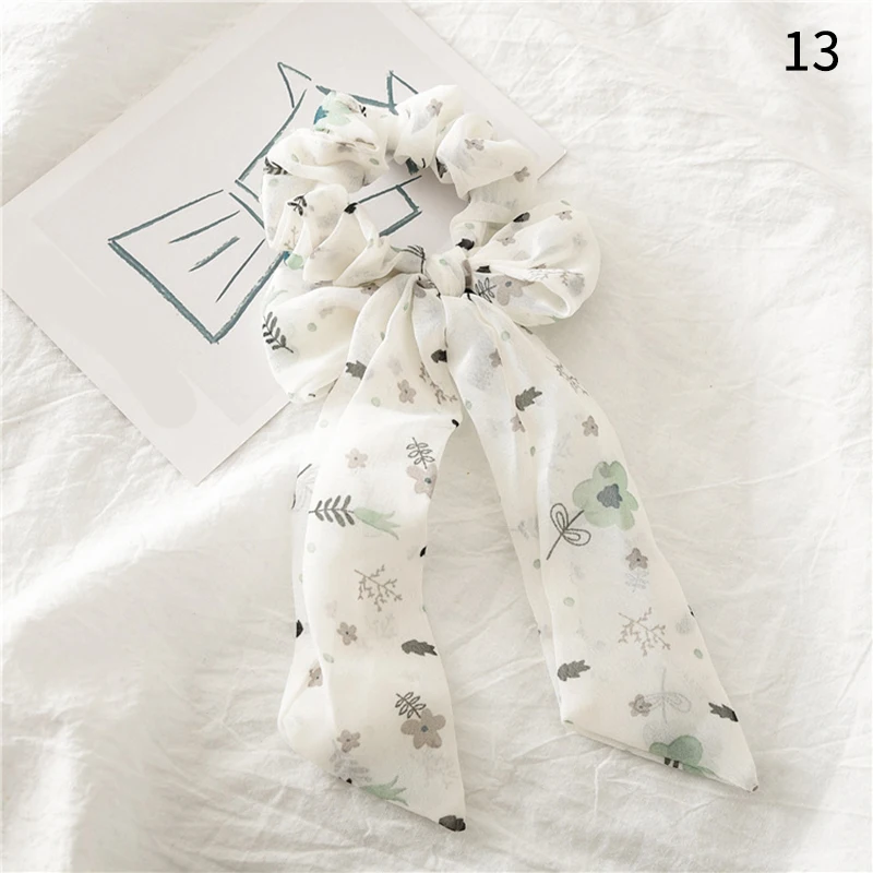 

Bow hair Scrunchies rubber band Polka Dot Streamers Elastic Hair Bands Women Hair Rope Ties Ribbon Bands Sweet Hair Accessories