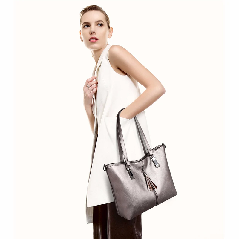 

New Women Bags Handbags Women Famous Brands Female Soft Leathe Shoulder Bag Vintage Travel Large Capacity Casual Tote Bag Female