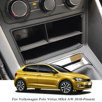 car styling for volkswagen polo virtus mk6 aw 2018 present car center console storage box cover interior car front rear door box