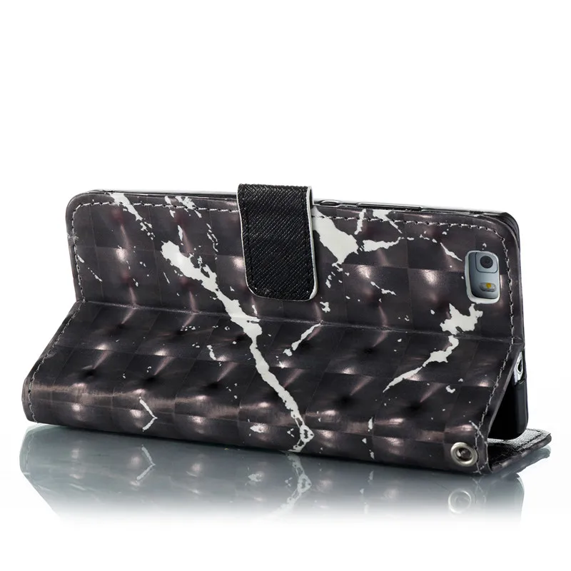 3D мраморный Блестящий Плетеный Бумажник кожаный чехол для телефона подставка ID