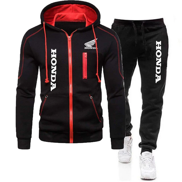 

2021 Men's Sportswear Printed Zipper Pullover Hooded Sweatshirt and Pants 2-piece Sports Suit Jogging Fitness Men's Clothing