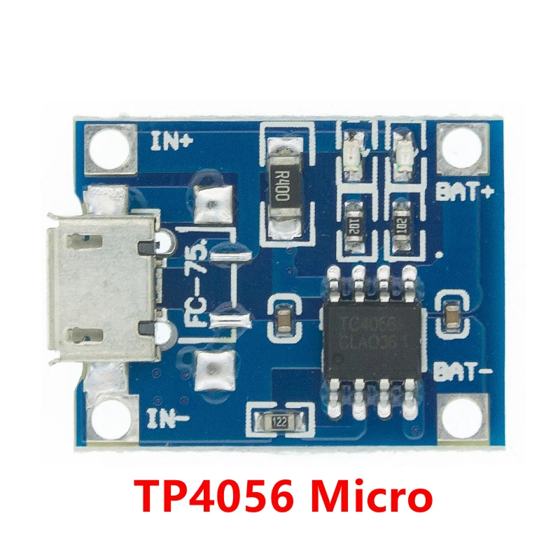 1 шт. type-c/Micro USB 5 В 1A 18650 TP4056 модуль зарядного устройства литиевой батареи зарядная