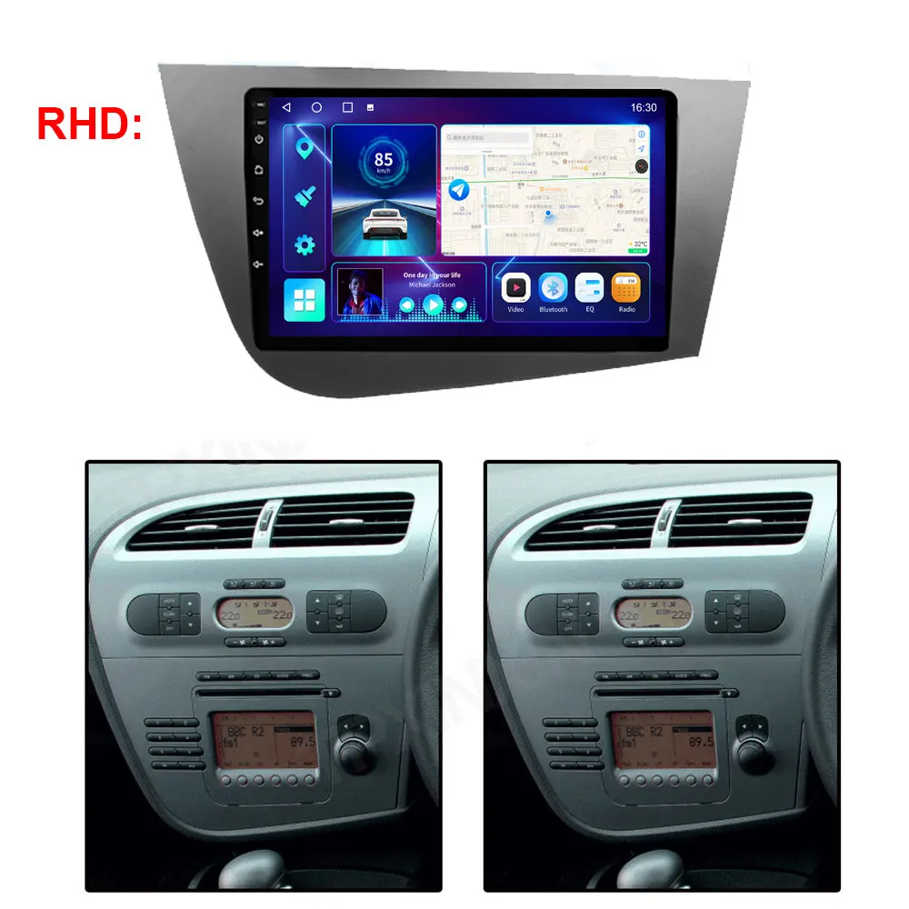 Автомобильный радиоприемник JUSTNAVI Android 10 0 для Seat Leon 2 MK2 RHD LHD 2005-2012 видеоплеер с GPS