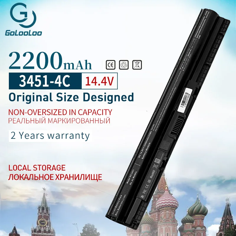 Golooloo 4 ячейки 14,4 v 2200mAh лаптоп с Батарея для DELL Inspiron 3451 3551 5458 5455 5555 серии K185W HD4J0 M5Y1K WKRJ2 GXVJ3