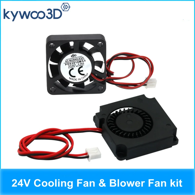 

kywoo3D 24V 3010 Direct Current Silent Cooling Fan & 24V 4010 Blower Fan for Extruder Heat Sink 3D Printers Parts