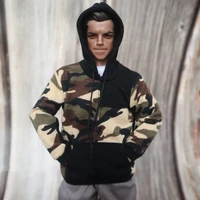 16 camouflage hooded jacket hip hop style long sleeve trendy tops jacket jeans for 12 inch action figure body