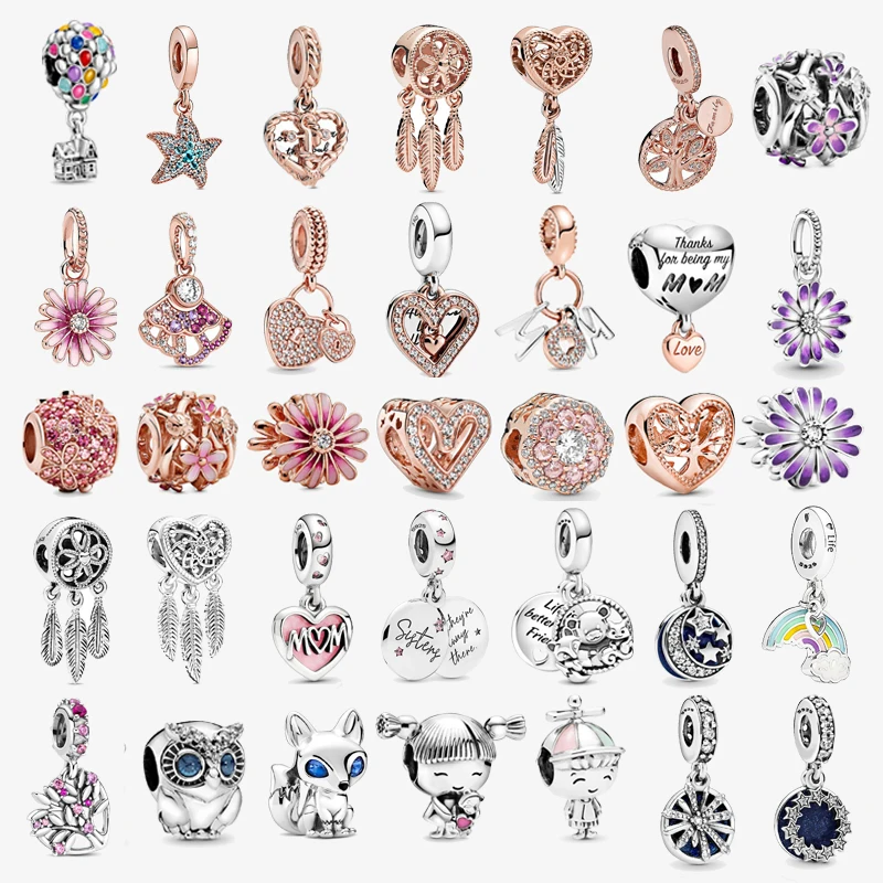 

2021 New S925 Sterling Silver Color Charms Fit Original Pandora Bracelet Up House & Balloons Diy Luxurious Jewelry For Women