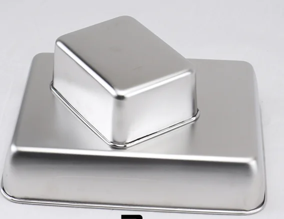 Толстая 304 прямоугольная Квадратная тарелка из нержавеющей стали глубокая