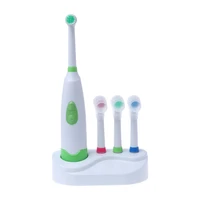 1 set electric toothbrush with 4 brush heads battery operated oral hygiene x7yb