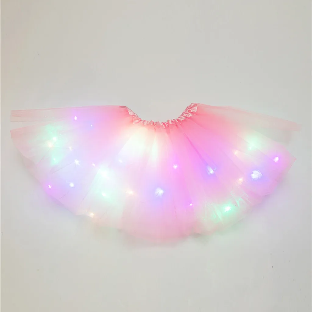 25 # светодиодная светящаяся женская юбка из тюля со звездами короткая