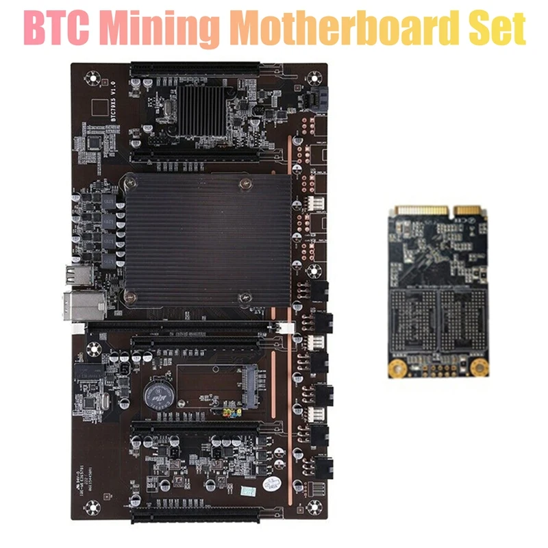 Материнская плата для майнинга BTC X79 H61 с 120G SSD 5X PCI-E 8X LGA 2011 DDR3 поддержкой 3060 3080