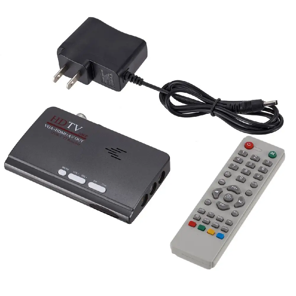 Фото DVB-T/DVB-T2 ТВ-тюнер DVB T/T2 ТВ-приставка VGA AV CVBS 1080P HDTV цифровой HD спутниковый ресивер с дистанционным управлением №4