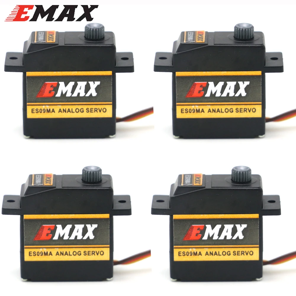 

Emax ES09MA 4.8-6.0V Metal Analog Swash Servo Compatible With Futaba JR For 450 Helicopter Tail Airplane Toys