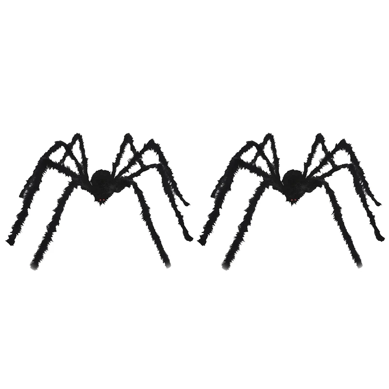 

Halloween Spider Decorations 2 Pcs Halloween Realistic Hairy Spiders Set for Outdoor Halloween Decor Haunted House Yard
