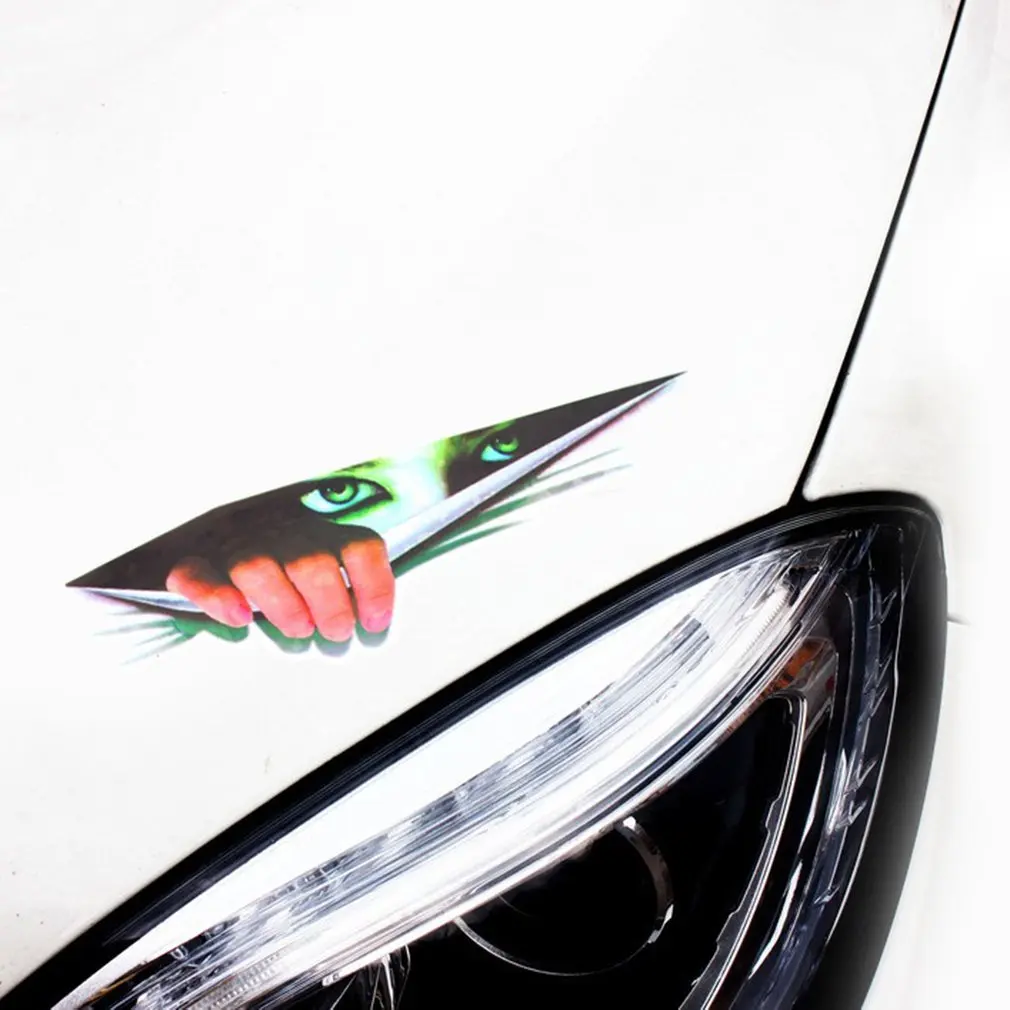 Funny Car Sticker 3D Eyes Peeking Monster sticker Voyeur Hoods Trunk Thriller Rear Window Decal | Безопасность и защита