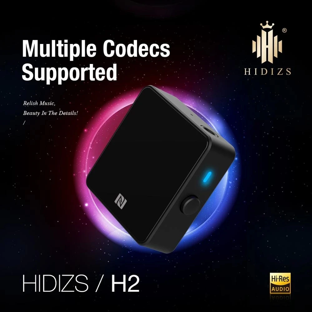 Hidizs H2 портативный приемник bluetooth ЦАП/AMP колонки с aptX LDAC NFC устройство док-станция