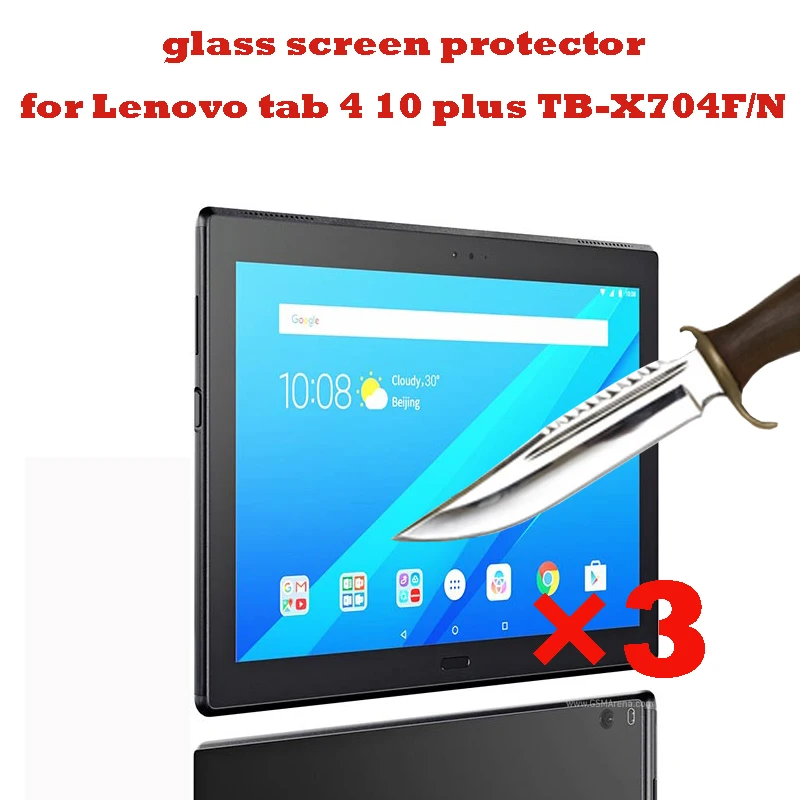3 шт стеклянная Защитная пленка для планшета lenovo tab 4 10 plus TB-X704F TB-X704N | Компьютеры и