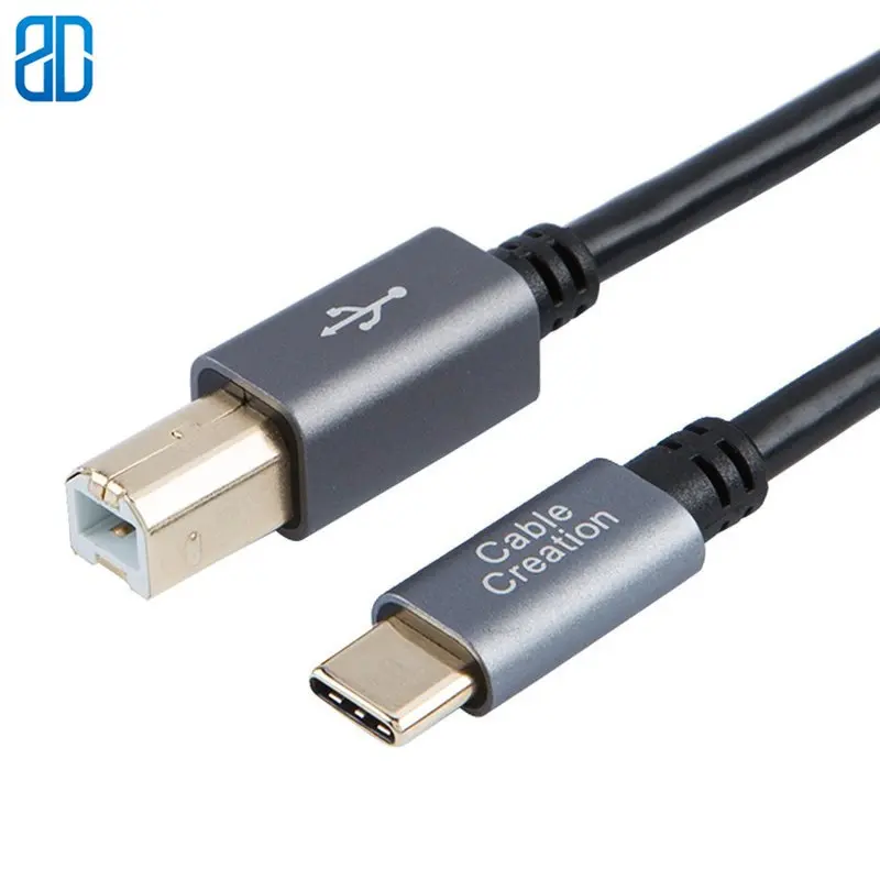 USB Type C to 2.0 B Male Printer &amp Scanner Cable Compatible for MacBook Pro HP Canon Brother Dell Samsung Printers etc | Электроника