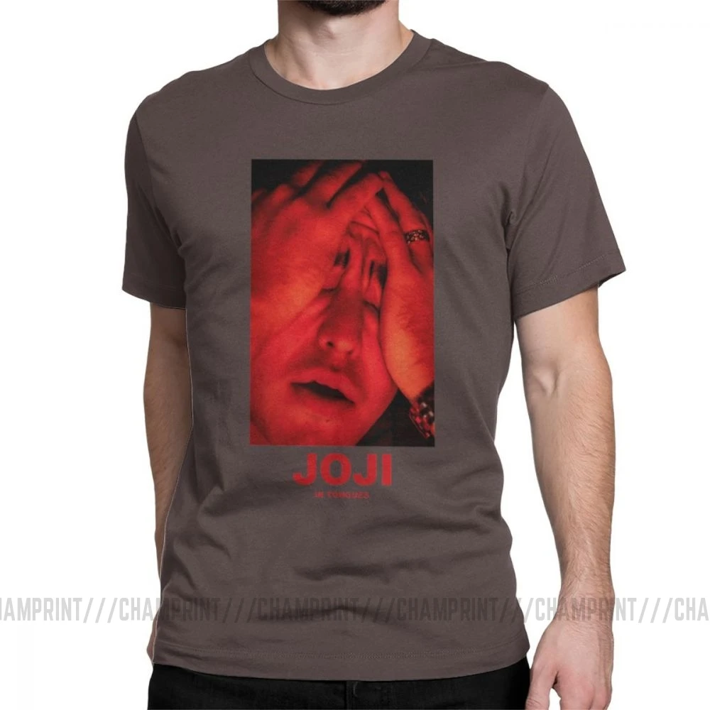 Мужская футболка Joji, грязный Франк, розовый Guy Meme, японский Ютуб, хлопок, безумные футболки с коротким рукавом, летняя футболка - Цвет: Коричневый