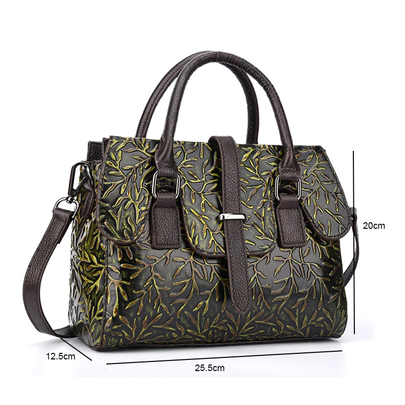 

Bestform Handmade Embossing Luxury Handbags Women Bags Designer 2020 New Retro Cow Leather Female Shoulder Messenger Bag