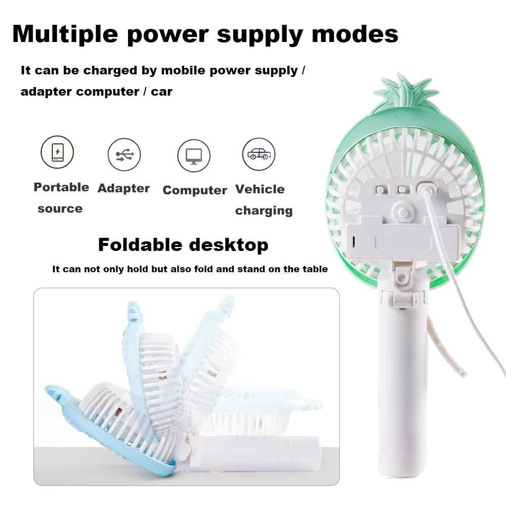 Летний кулер портативный вентилятор ручной USB перезаряжаемый Мини Складной для