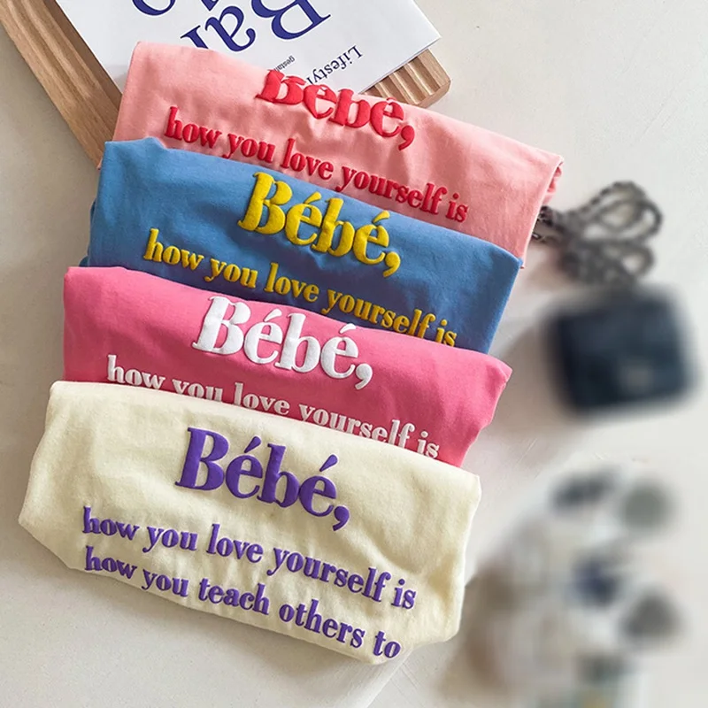 

Child's Shirts Casual Cotton Letter Printed T Shirt Tops Short SleeveChildren Kids T-shirt For Girl Kid Clothes