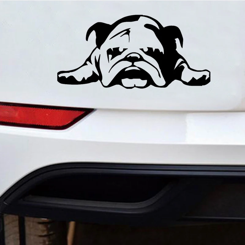 3D наклейка на автомобиль Английский бульдог уставший щенок наклейки собак с