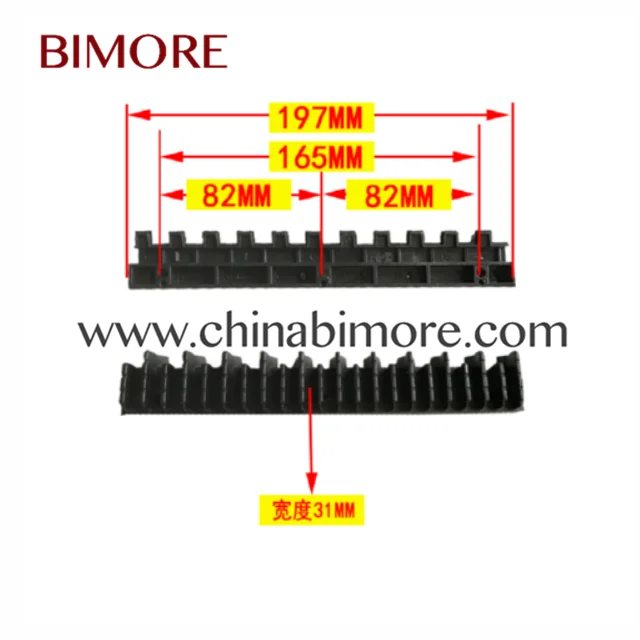 Bimore эскалатор Step Demarcation L57332120A Центральная черная пластиковая полоса L197 mm W31mm QSTJ.Oa