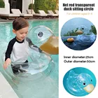 Новое надувное кольцо для плавания, милое прозрачное кольцо для плавания с утенком для младенцев, подмышечное кольцо для начинающих От 0 до 4 лет3-8 лет