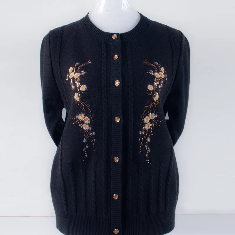 WSYORE большой размер толстый женский свитер пальто осень и зима бабушка свободного