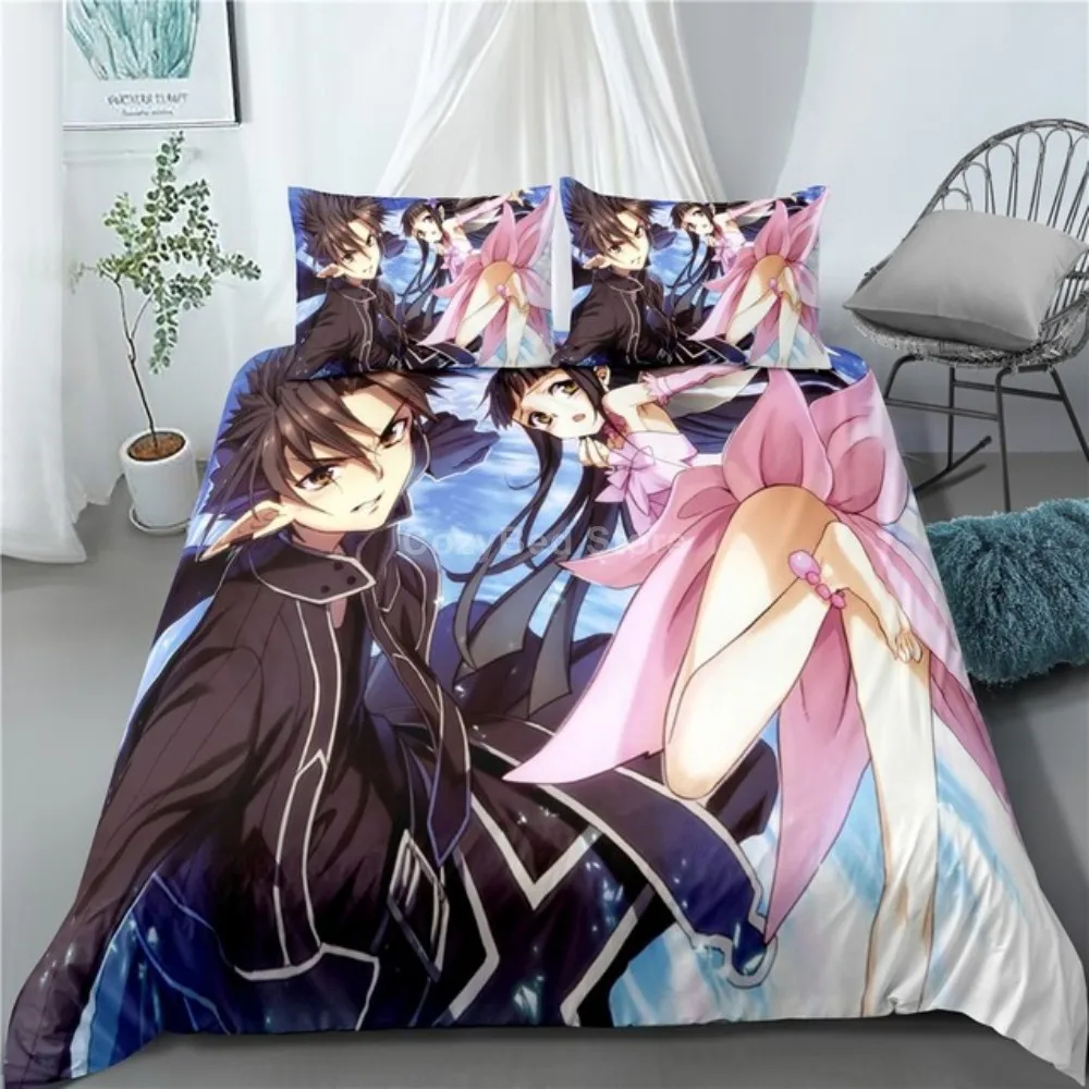 

Anime Sword Art Online Bedding Set 3d Duvet Cover Sets Comforter Bed Linen Twin Queen King Single Size Home Decor Fashion Kids