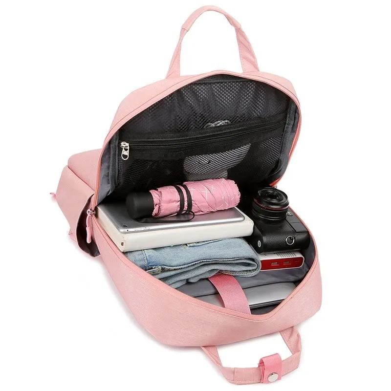

New nylon casual rucksacks fashion portable woman bag solid lady pretty schoolbags for Miss 2021 simple zaino