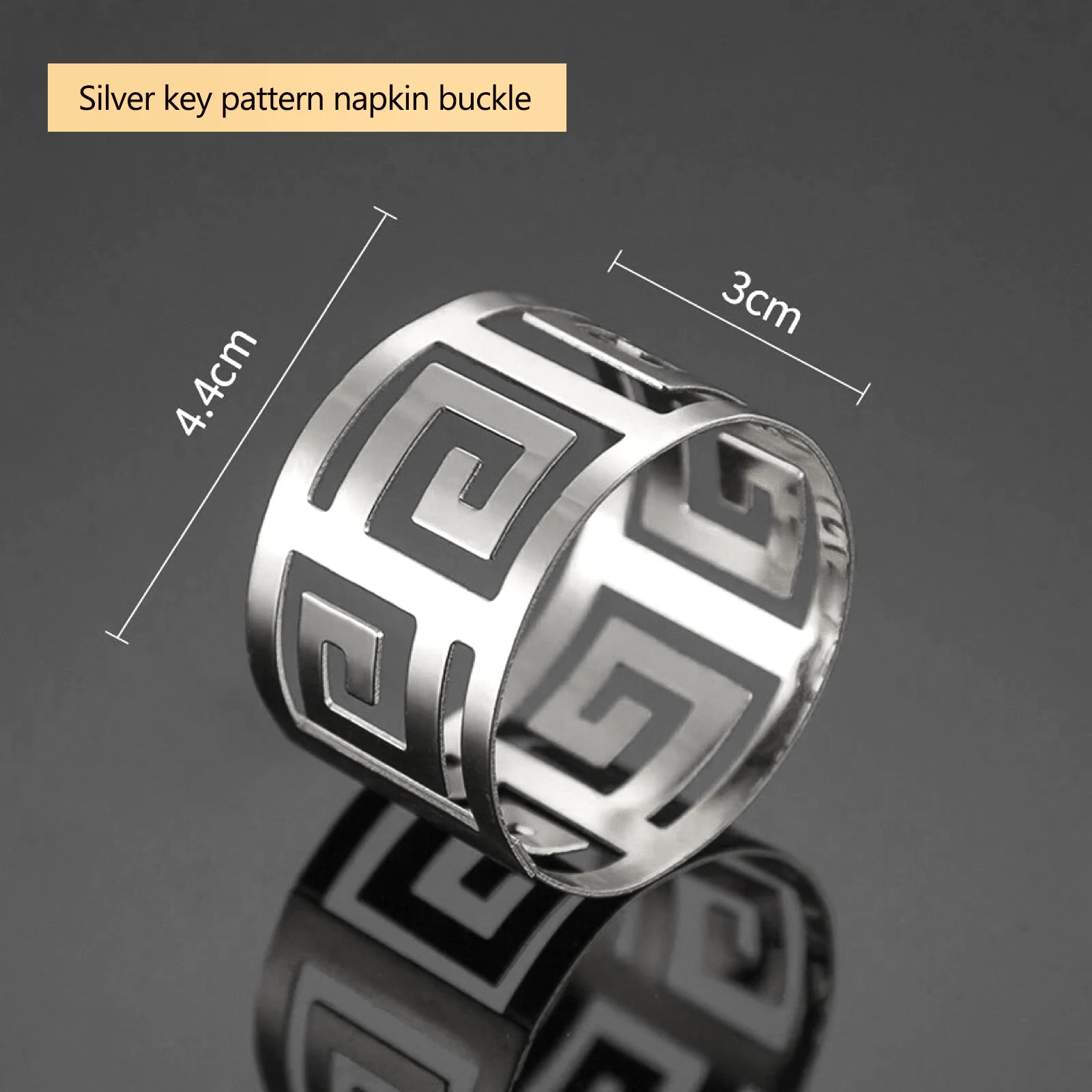 

6pcs Metal Napkin Rings Bow Flower Wreath Mouth Ring Wedding Banquet Hotel Table Supplies Circle Decoration Gifts