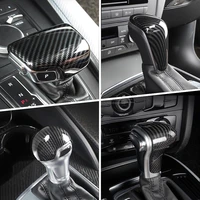 accessories for audi a3 a4 a5 a6 a7 q2 q5 q7 s3 s4 s5 s6 s7 b8 b9 carbon fiber console gearshift handle head frame cover sticker