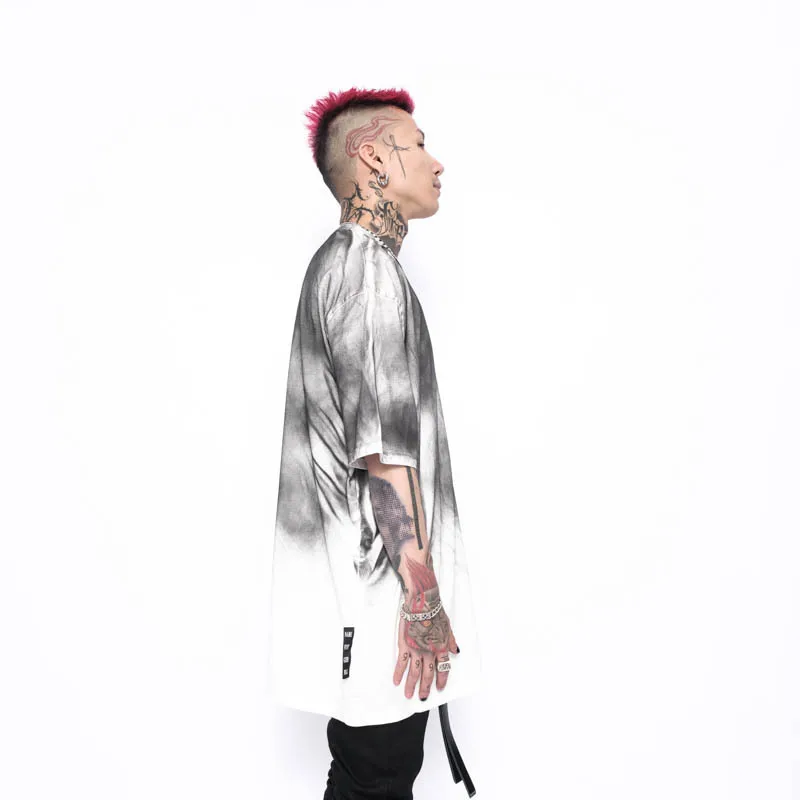 

GTDOM Men Vitage High Street Solid Color Graffiti Short T-Shirt 2021 Spring New Hip Hop Relaxation Exercise Oversize T-Shirt