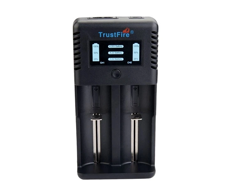 TrustFire умное быстрое зарядное устройство с 2 слотами для литиевых батарей 18650 26650
