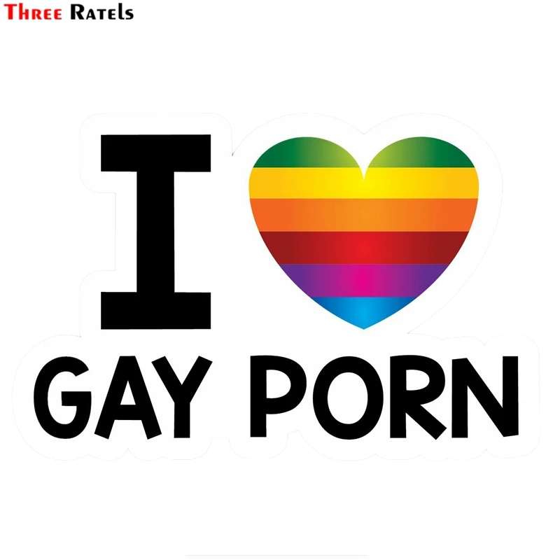 Три ratels FTC 844 #12x18 2 см личность радужной расцветки с надписью I Love Гей сексуальное
