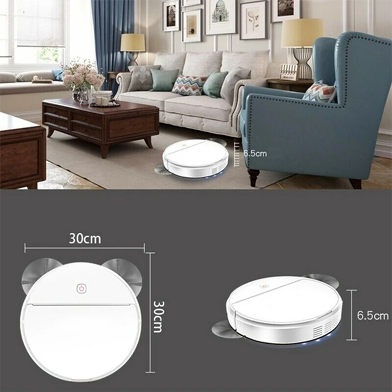

Electric Toothbrush Holder Wall Mount White & Smart Robot Vacuum Cleaner,UV Disinfection Floor Sweeping Robot,White