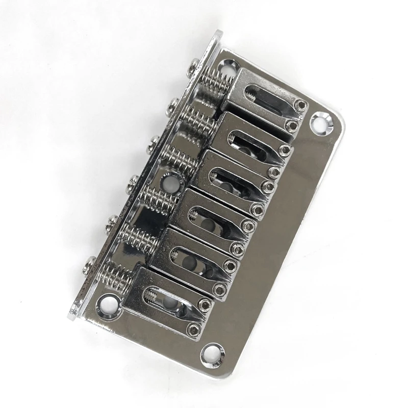 

Fixed Bridge 6 Saddle Electric Guitar Top Loading Bridge 78mm Chrome Guitar Accessories Electric Guitar Parts