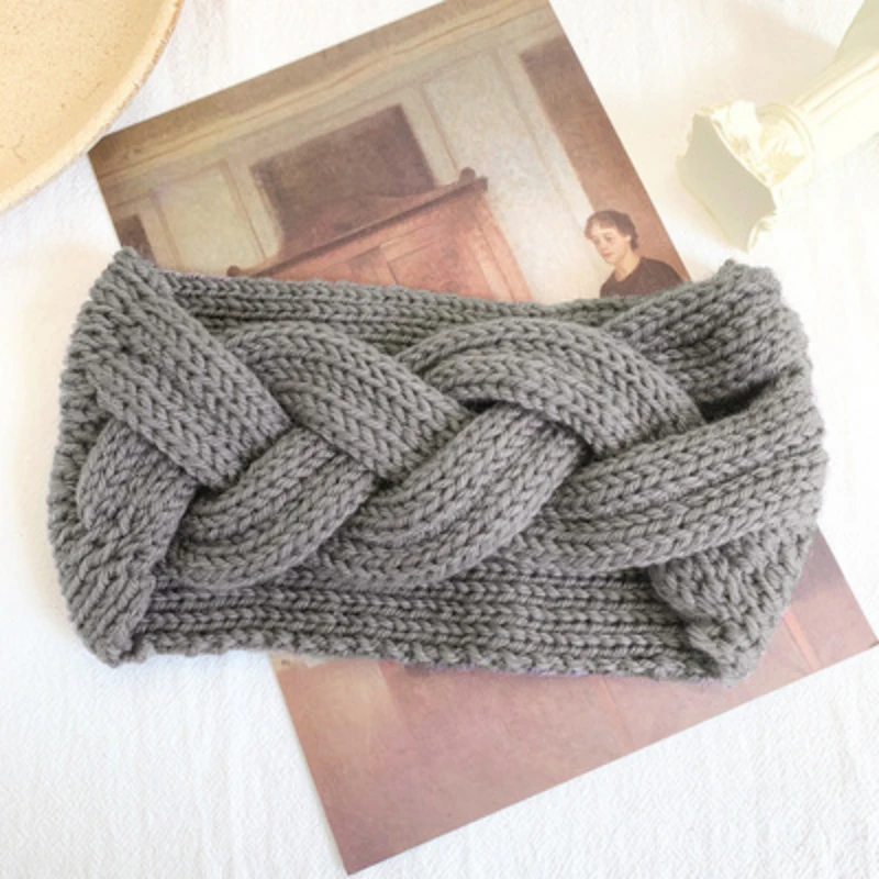 Повязка для головы с бантом вязаная из шерсти | Красота и здоровье