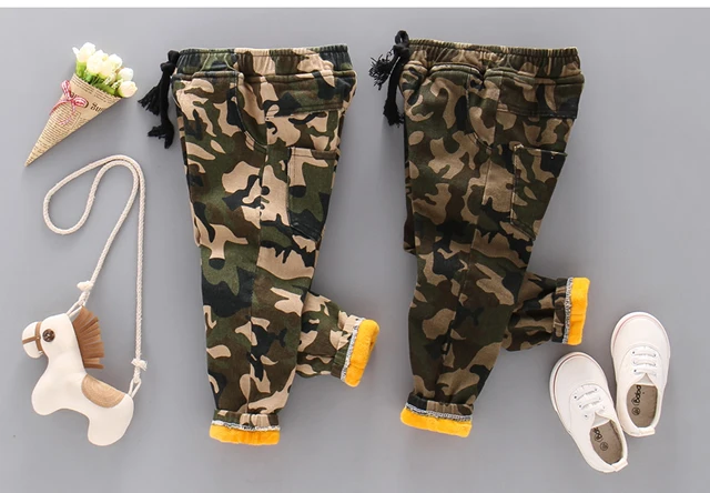 Детские камуфляжные брюки с эластичным поясом синий/зеленый цвет | Мать и ребенок